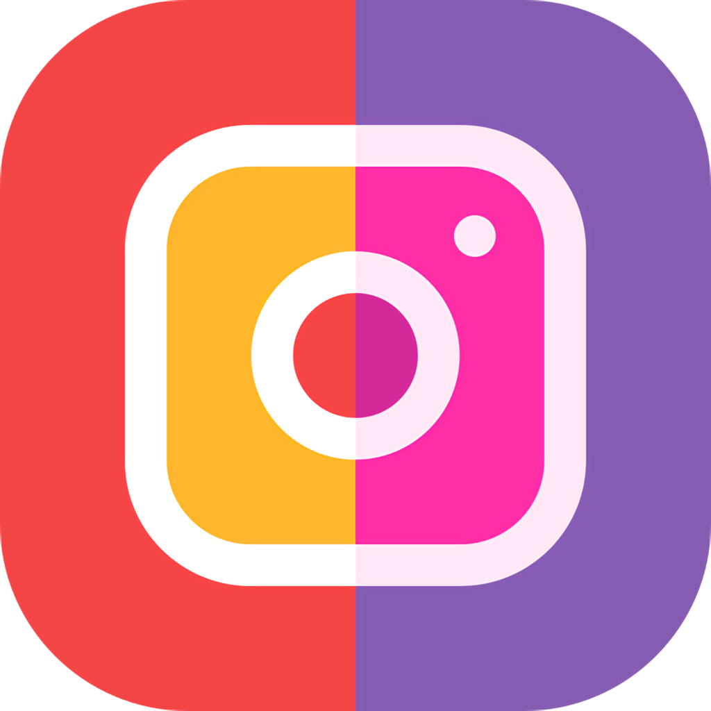 çift renkli instagram logosu