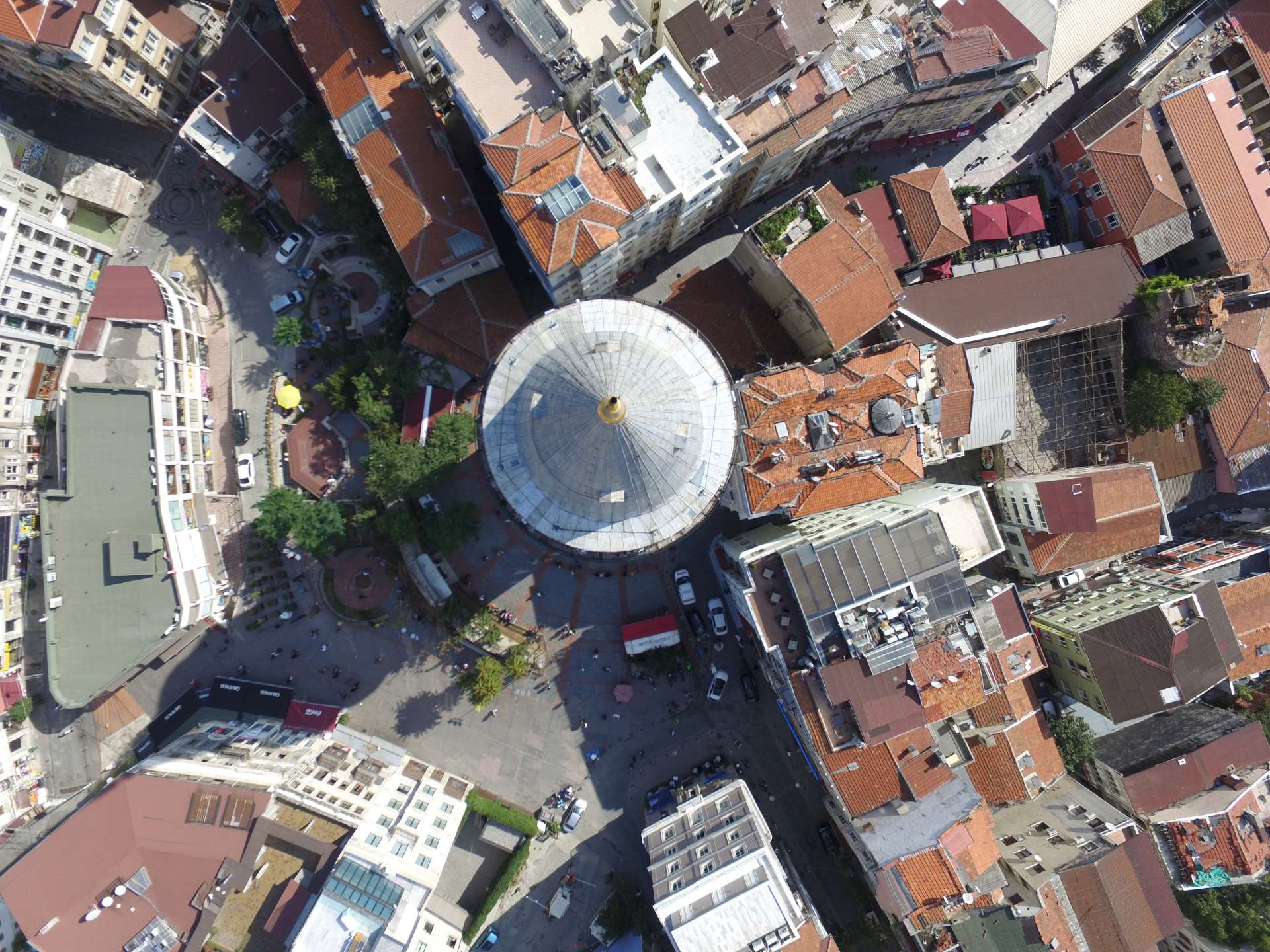 galata kulesi tepeden görünüm manzarası resmi